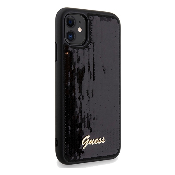 Guess iPhone 11 Sequin Script Metal Sort Taske