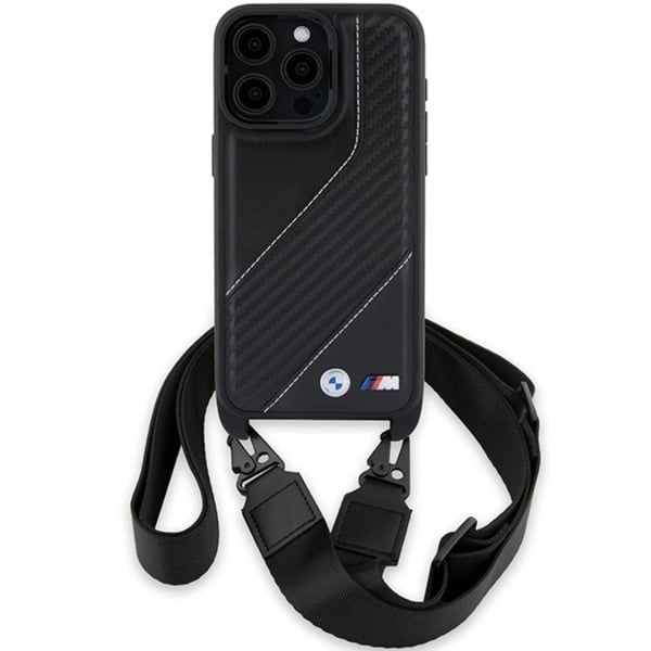 BMW iPhone 15 Pro Max Halsbandsskal M Edition Carbon Stripe