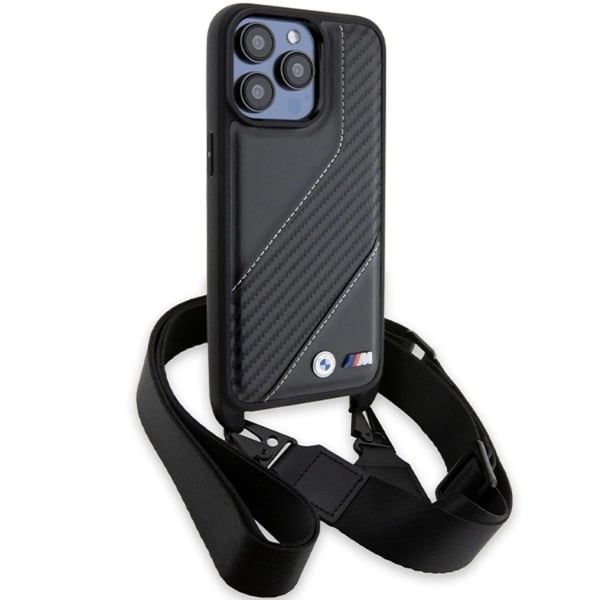 BMW iPhone 15 Pro Max Halsbandsskal M Edition Carbon Stripe
