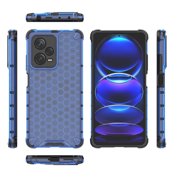 Mobilskal till Xiaomi Redmi Note 12 Pro Plus Hybrid Honeycomb - Blå