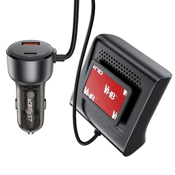 Acefast B11 138W USB-A USB-C Billaddare med 6 Portar - Svart