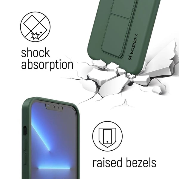 Wozinsky telefontaske til Galaxy A32 4G silikone kickstand - blå