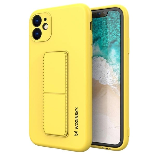 Wozinsky Telefontaske til Galaxy A22 4G Silikone Kickstand - Gul Wozinsky Telefontaske til Galaxy A22 4G Silikone Kickstand - Gul