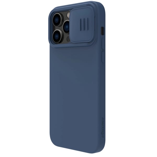 Nillkin Telefontaske til iPhone 14 Pro Max CamShield Silkeagtig Silikone - Blå