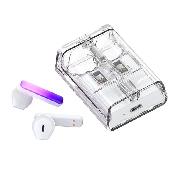 Joyroom TWS Trådlösa Hörlurar IceLens Series med LED-Lampor - Vit