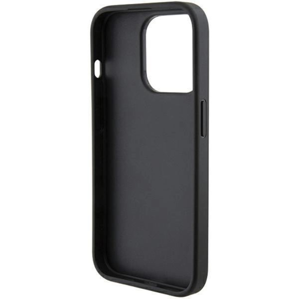 Ferrari Mobilskal till iPhone 15 Pro Max Grip Stand Metal Logo - Svart