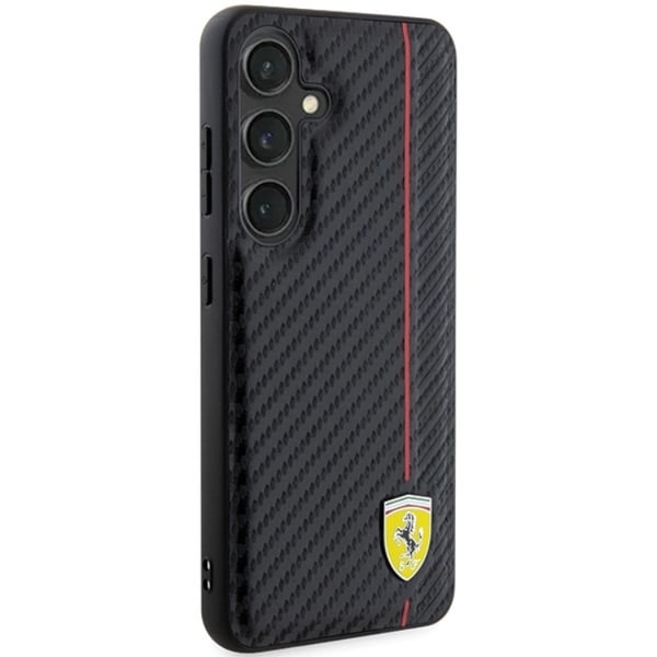 Ferrari Mobilskal till Galaxy S24 Carbon Printed Line - Svart
