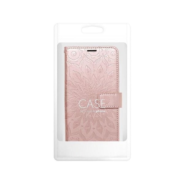 iPhone 15 Pro Pung Etui Mezzo Mandala - Rosa Guld