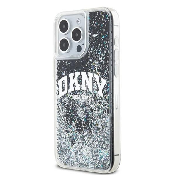 DKNY Matkapuhelimen kuori iPhone 13 Pro Max Liquid Glitter Big Logo - Musta