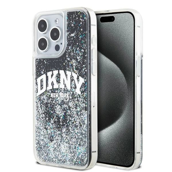 DKNY Matkapuhelimen kuori iPhone 13 Pro Max Liquid Glitter Big Logo - Musta