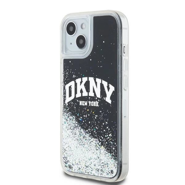 DKNY Mobilskal till iPhone 15/14 Plus Liquid Glitter Big Logo - Svart