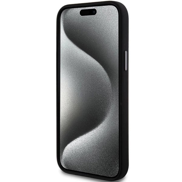 DKNY Mobilskal till iPhone 15/14/13 Liquid Silikon Metal Logo - Svart