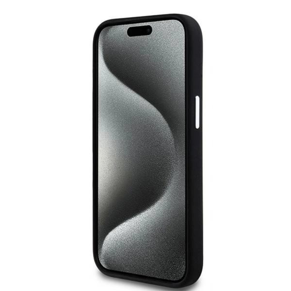 DKNY telefontaske til iPhone 15/14/13 Magsafe flydende silikone lille metallogo