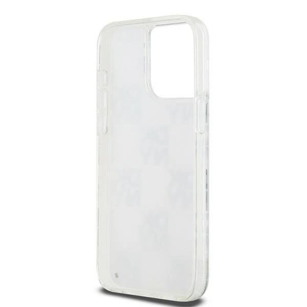 DKNY Mobilskal till iPhone 15 Pro Max Liquid Glitter Multi Logo - Vit
