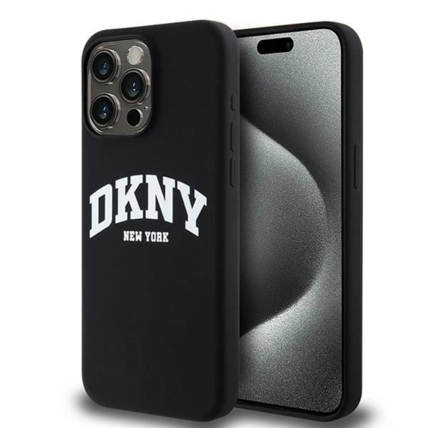 DKNY Mobilskal till iPhone 15 Pro Max MagSafe Silikon Vit Logo
