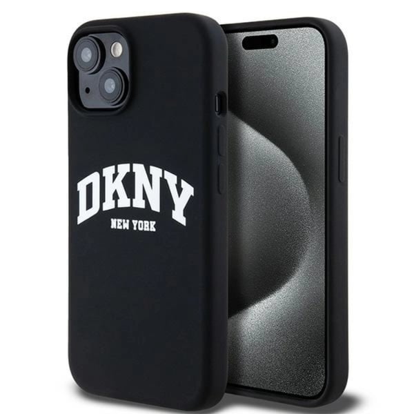 DKNY Mobilskal till iPhone 15/14/13 MagSafe Silikon Vit Logo