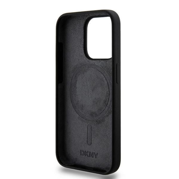 DKNY Mobilskal till iPhone 15 Pro MagSafe Silikon Vit Logo