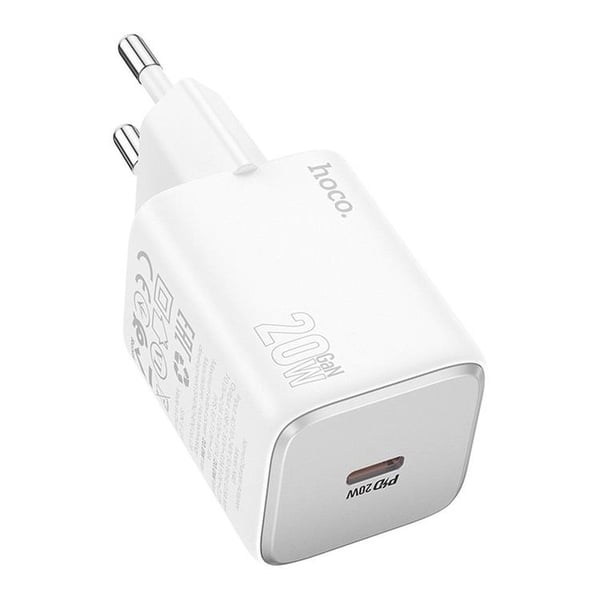 Hoco Vægoplader Type C QC PD 20W N40 - Hvid