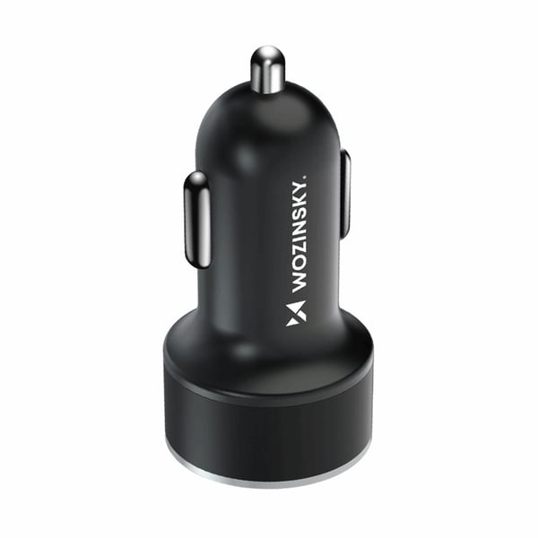Wozinsky Autolaturi USB-C USB-A 36W - Musta