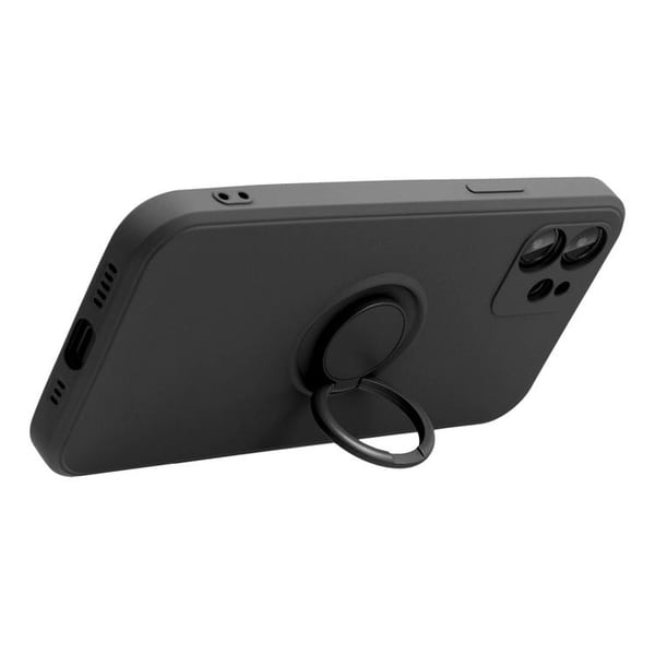 Telefontaske til Xiaomi Redmi 13C/Poco C65 Silikone Ring - Sort