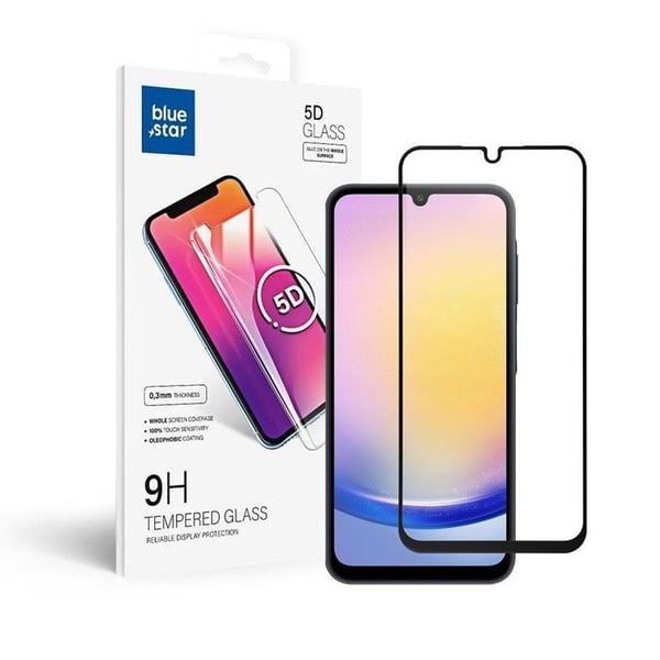 Blue Star Galaxy A55 5G Skärmskydd 5D - Svart