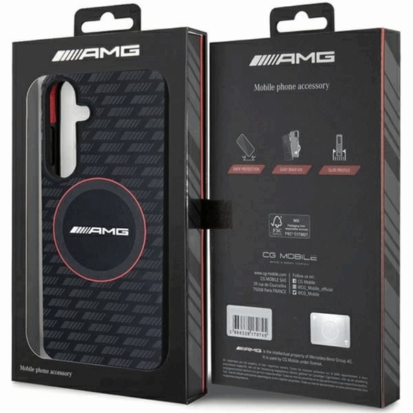 AMG Mobilskal till Galaxy S24 Plus MagSafe Silikon Carbon Patter - Svart