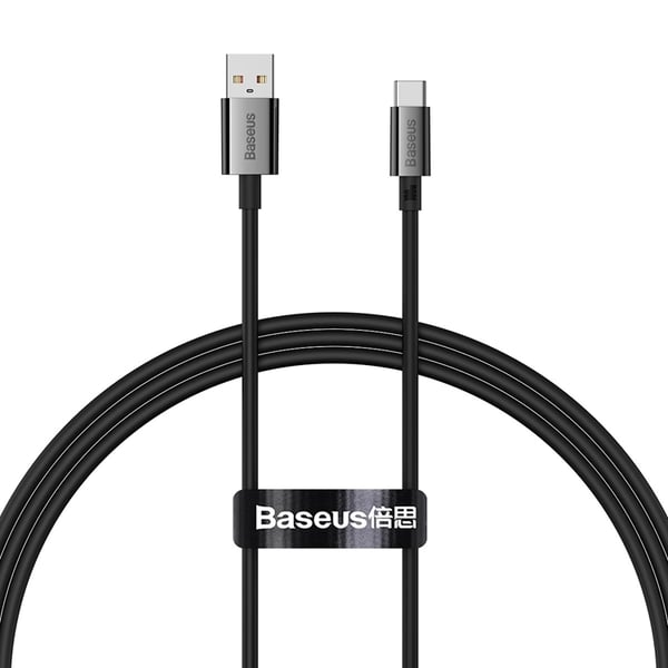 Baseus USB-C til USB-A kabel 100W 1m Superior Series - Sort