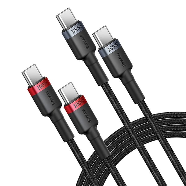 Baseus USB-C til USB-A kabel Cafule 100W 1m 2 stk
