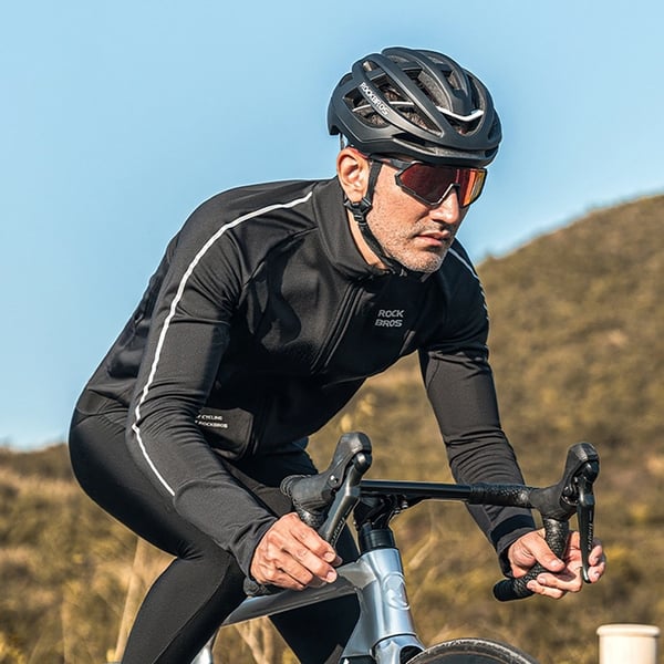 Rockbros Långärmad Cykeltröja Höst/Vinter M - Svart