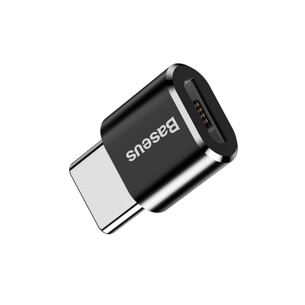 Baseus Mini Micro-USB til USB-C Adapter - Sort
