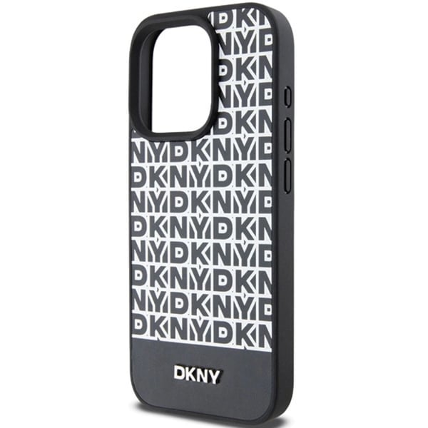 DKNY Mobilskal till iPhone 15 Pro Max Magsafe Läder Printed Pattern Metal Logo