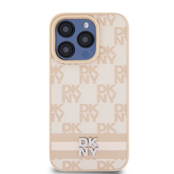 DKNY Mobilskal till iPhone 15 Pro Max Läder Checkered Mono Pattern
