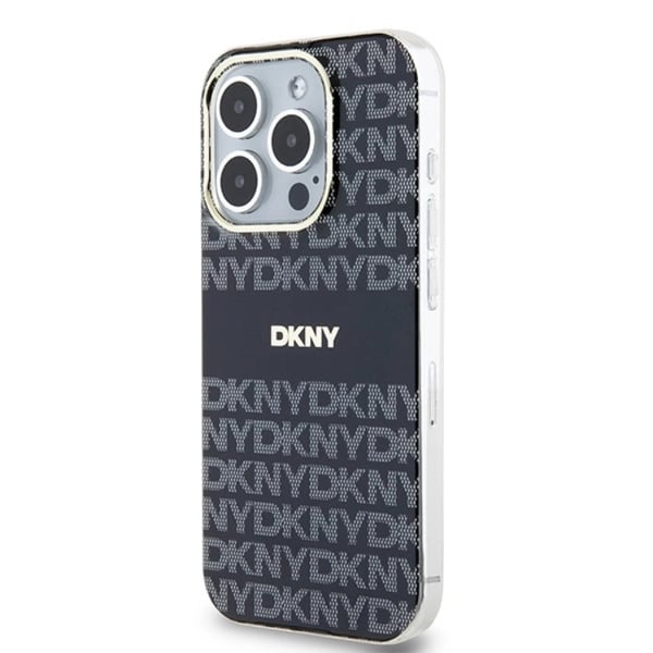 DKNY Mobilskal till iPhone 15 Pro Magsafe IML Mono & Stripe - Svart