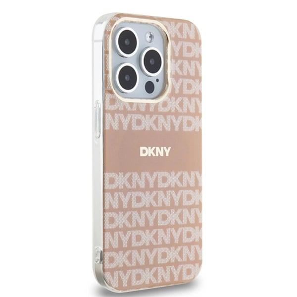 DKNY telefontaske til iPhone 13 Pro/13 Magsafe IML Mono & Stripe - Lyserød