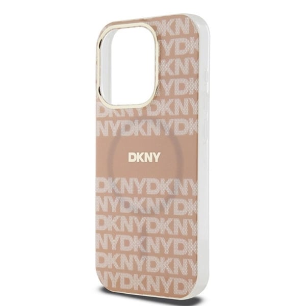 DKNY telefontaske til iPhone 13 Pro/13 Magsafe IML Mono & Stripe - Lyserød