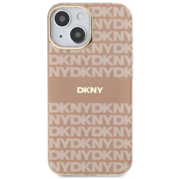 DKNY telefontaske til iPhone 15/14/13 Magsafe IML Mono & Stripe - Lyserød