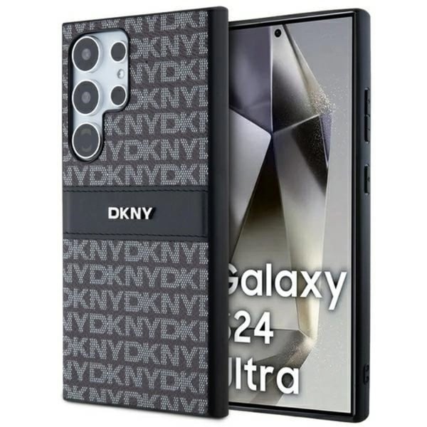 DKNY Mobilskal till Galaxy S24 Ultra Läder Mono Stripe & Metal Logo