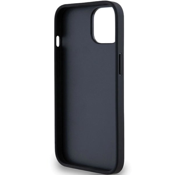 DKNY Telefontaske til iPhone 15/14/13 Læder Mono Stripe & Metal Logo - Sort