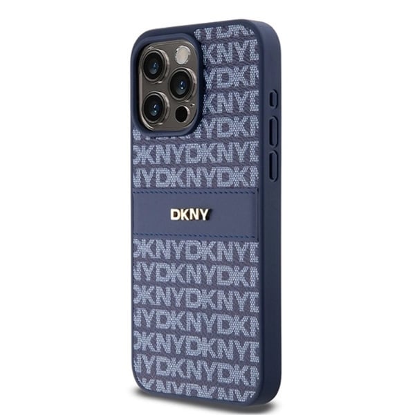 DKNY Mobilskal till iPhone 15 Pro Max Läder Mono Stripe & Metal Logo