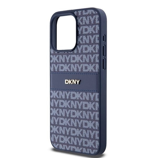 DKNY Mobilskal till iPhone 15 Pro Max Läder Mono Stripe & Metal Logo