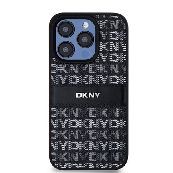 DKNY Mobilskal till iPhone 14 Pro Läder Mono Stripe & Metal Logo