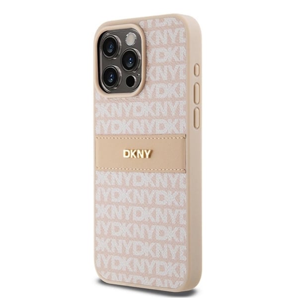 DKNY Mobilskal till iPhone 14 Pro Max Läder Mono Stripe & Metal Logo