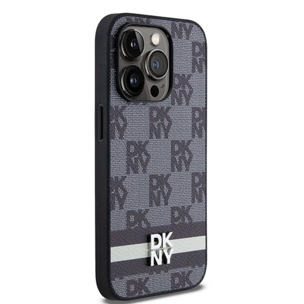 DKNY Mobilskal till iPhone 14 Pro Läder Checkered Mono Pattern