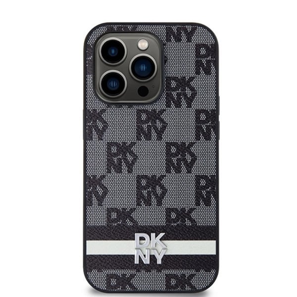 DKNY Mobilskal till iPhone 14 Pro Läder Checkered Mono Pattern