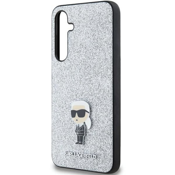Karl Lagerfeld Mobilskal till Galaxy A35 Fixed Glitter Ikonik Logo Metal Pin