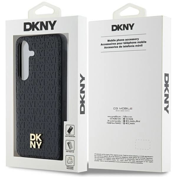 DKNY Mobilskal till Galaxy S24 Plus Magsafe Läder Pattern Metal Logo