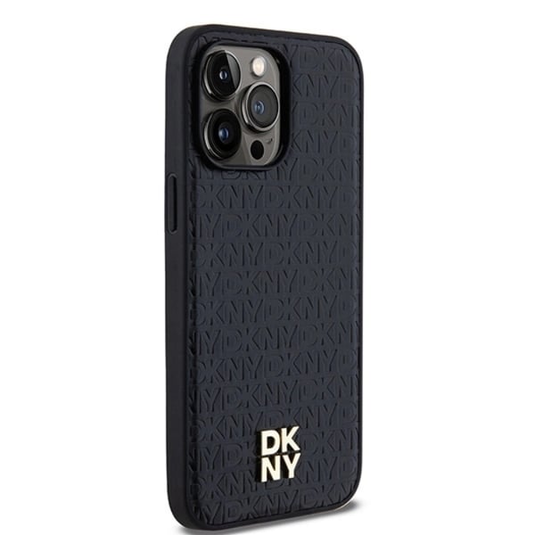 DKNY Mobilskal till iPhone 15 Pro Max Magsafe Läder Pattern Metal Logo