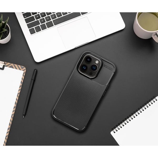 iPhone 15 Pro Carbon Premium -suojakuori - Musta