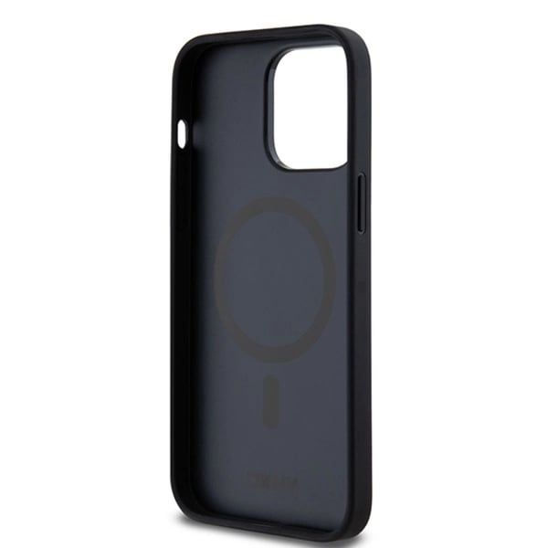 DKNY Mobilskal till iPhone 13 Pro/13 Magsafe Läder Pattern Metal Logo