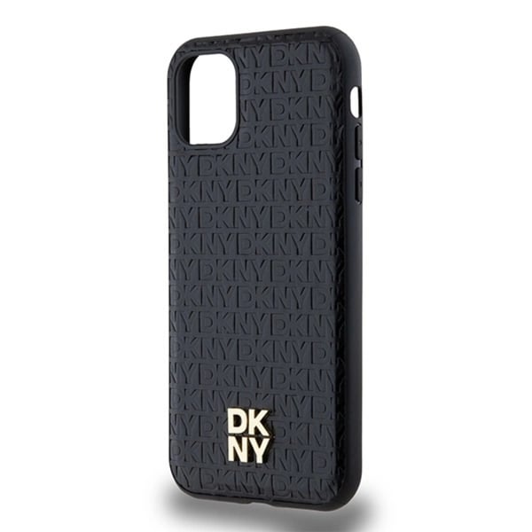 DKNY Mobilskal till iPhone 11/XR Magsafe Läder Pattern Metal Logo